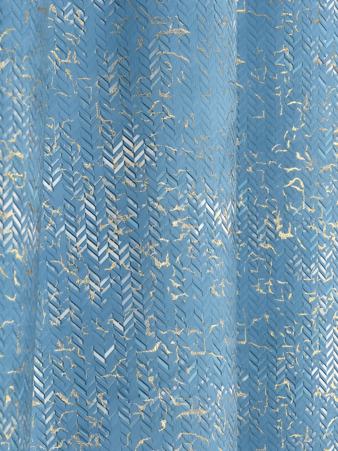 

Galaxy Home Decor Blue Floral Room Darkening Long Door Curtain