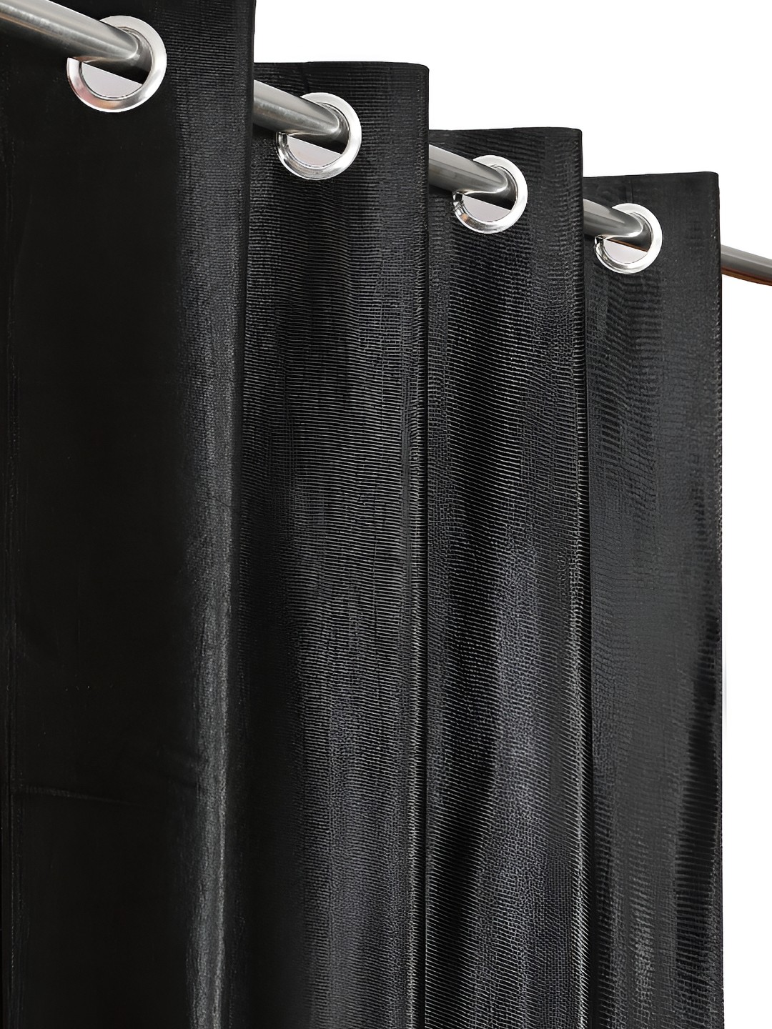 

Galaxy Home Decor Black Set of 4 Floral Room Darkening Long Door Curtain