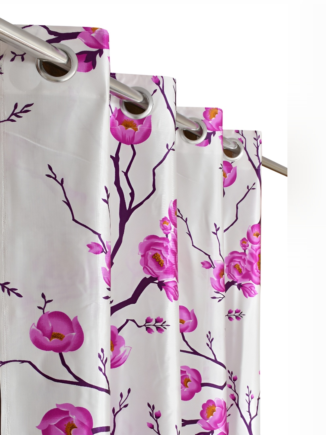 

Galaxy Home Decor Purple Set of 4 Floral Room Darkening Door Curtain
