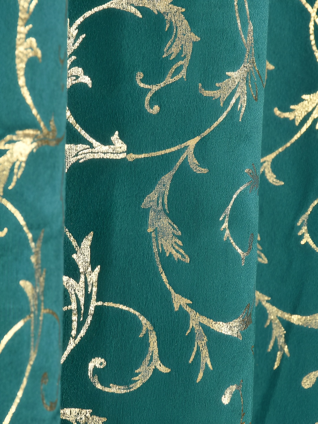 

Galaxy Home Decor Turquoise Blue Floral Room Darkening Long Door Curtain