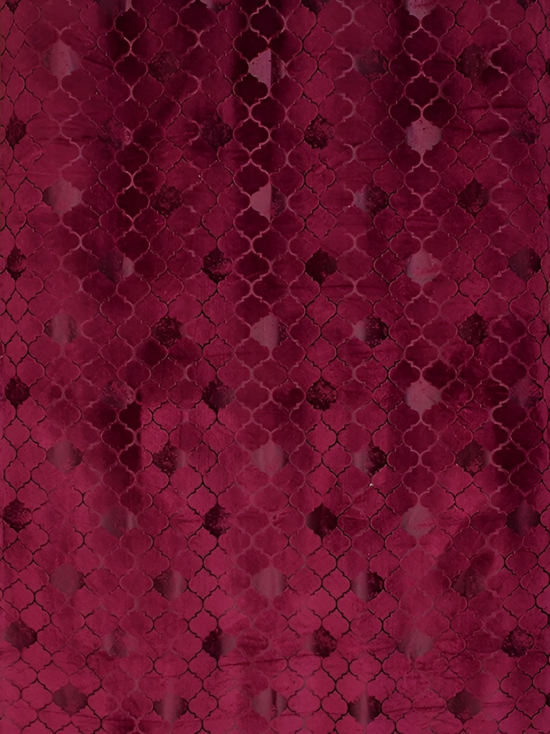 

Galaxy Home Decor Burgundy Set of 3 Floral Room Darkening Window Curtain