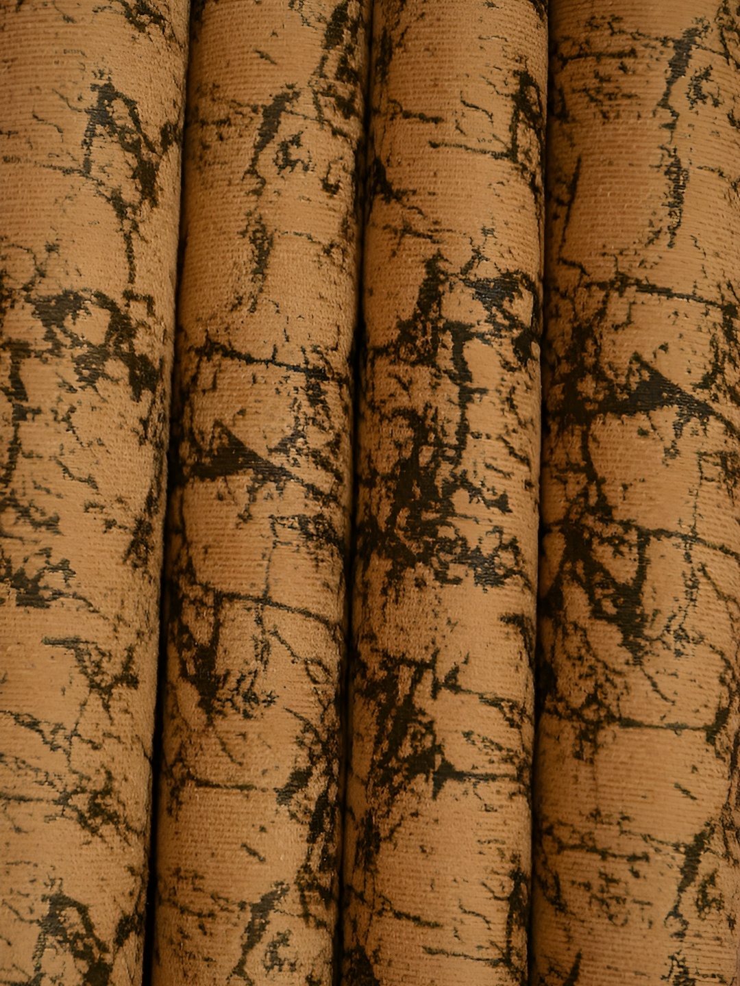 

Galaxy Home Decor Beige & Brown Set of 2 Floral Room Darkening Window Curtain