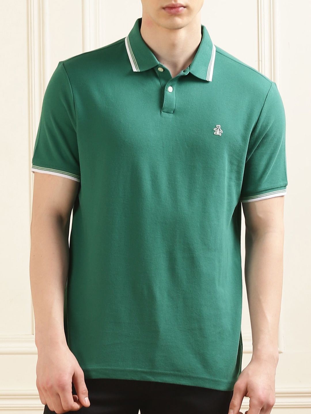 

Original Penguin Polo Collar Round Neck Short Sleeves Cotton Casual T-shirt, Green