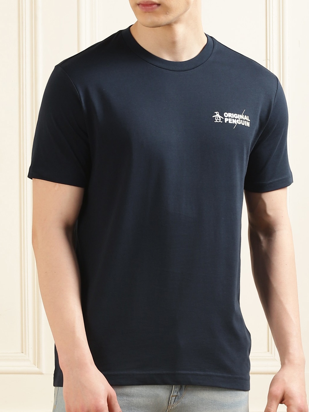 

Original Penguin Round Neck Short Sleeves Cotton Casual T-shirt, Blue