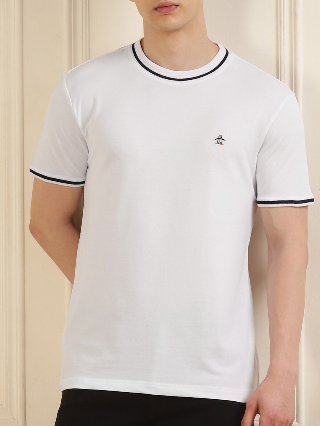 

Original Penguin Round Neck Short Sleeves Cotton Casual T-shirt, White