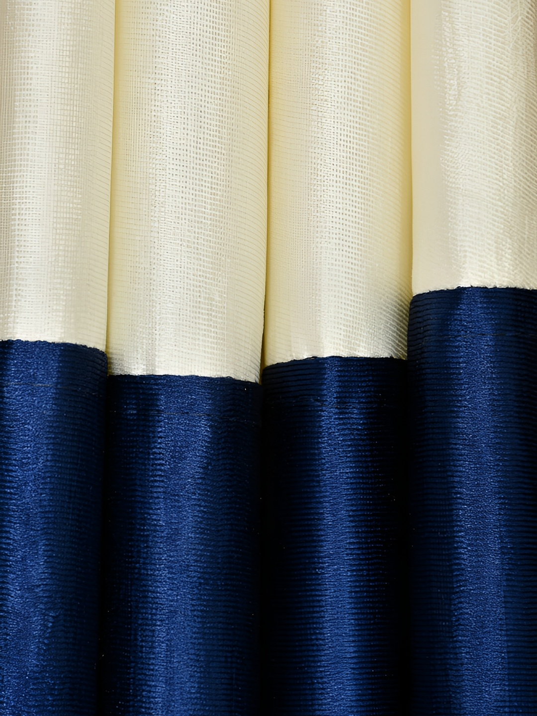 

Galaxy Home Decor Navy Blue Set of 2 Floral Room Darkening Long Door Curtain