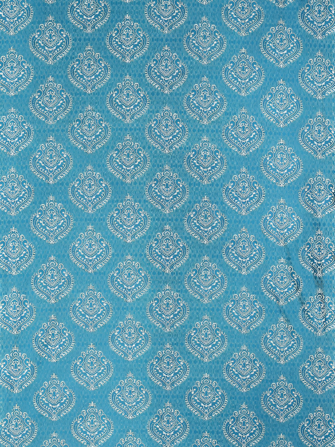 

Galaxy Home Decor Turquoise Blue Set of 2 Floral Room Darkening Long Door Curtain