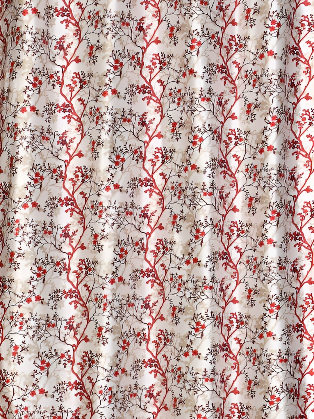 

Galaxy Home Decor Maroon Floral Room Darkening Long Door Curtain