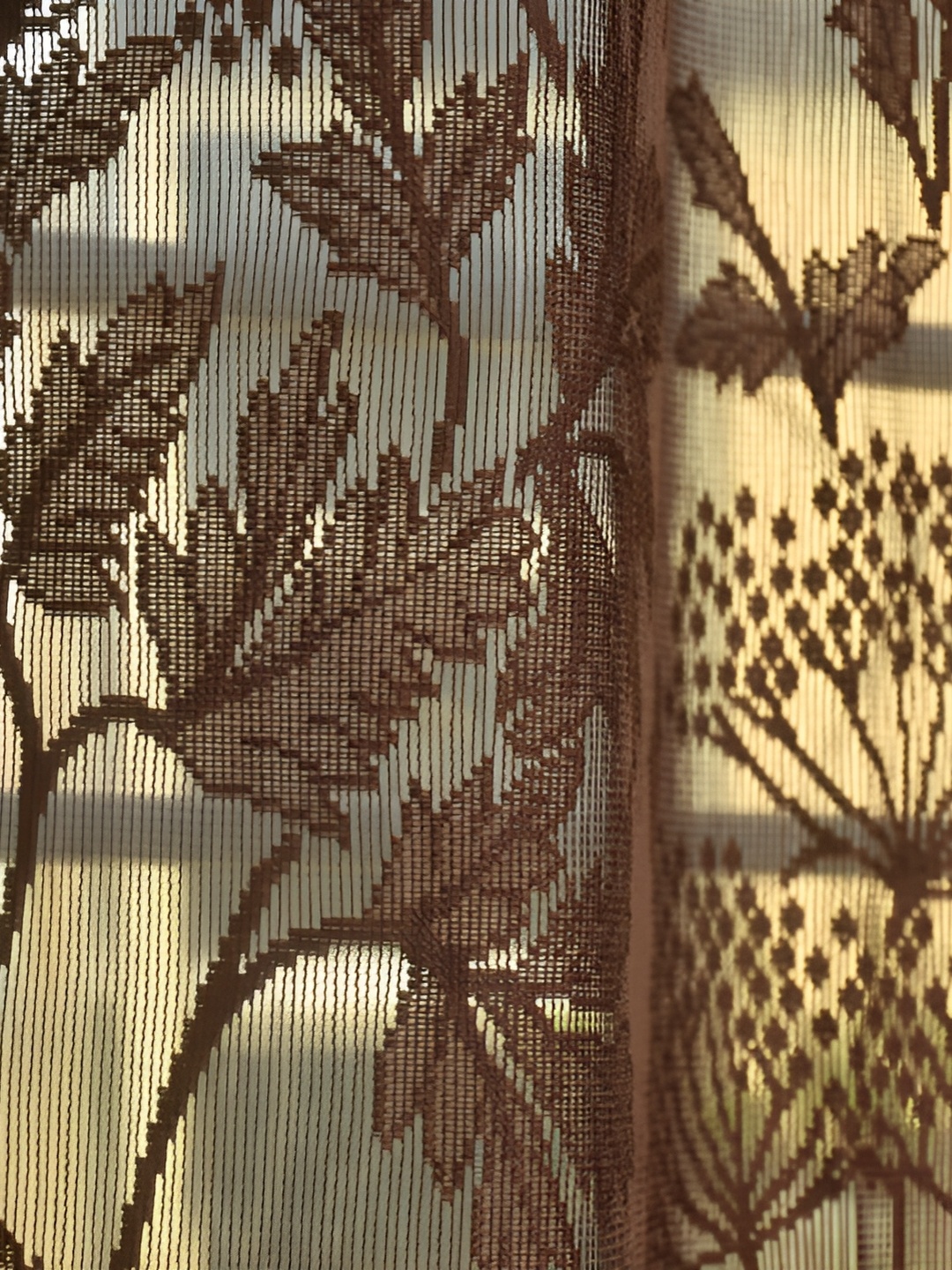 

Galaxy Home Decor Brown Set of 2 Floral Room Darkening Window Curtain