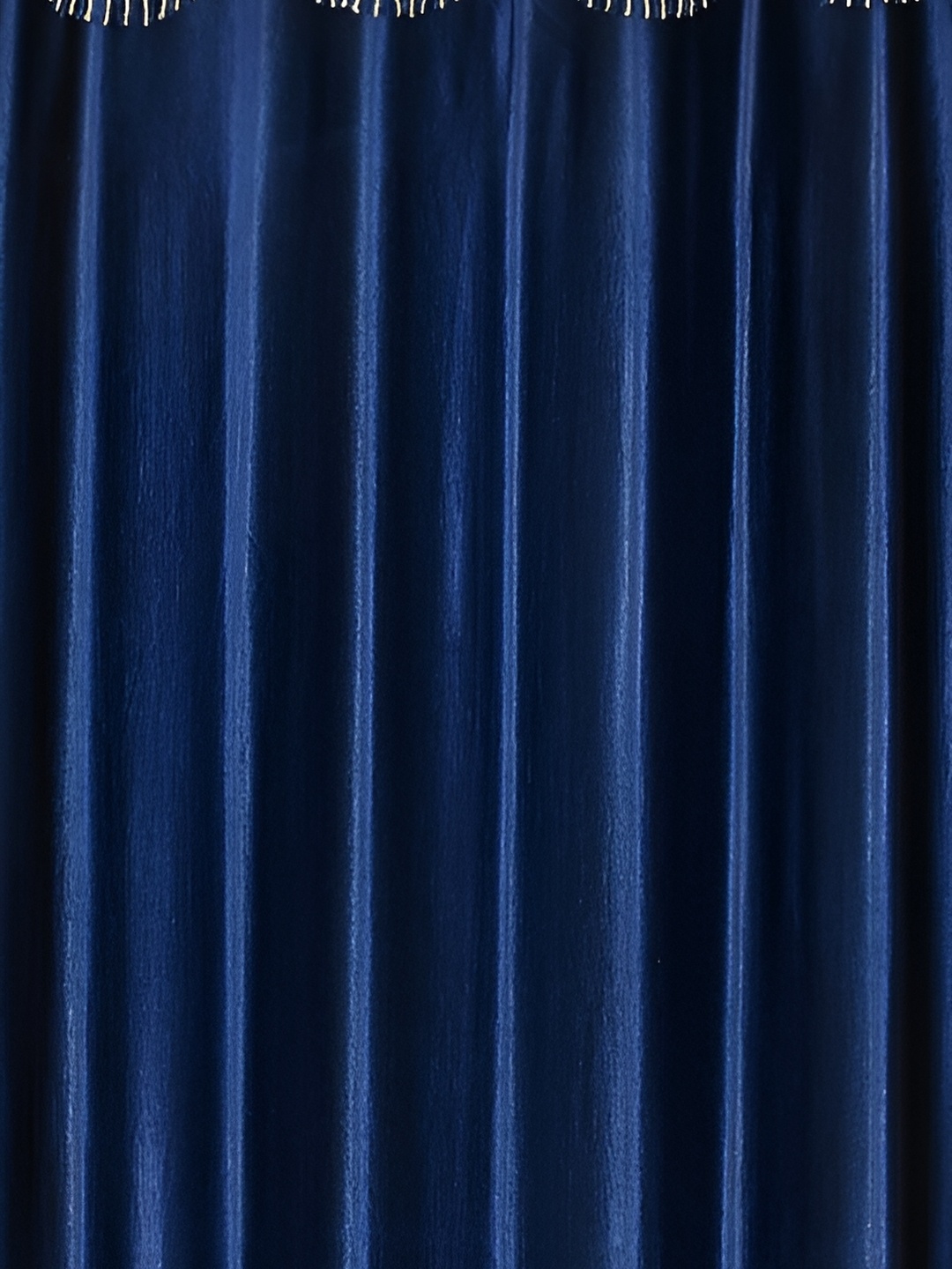

Galaxy Home Decor Navy Blue Set of 2 Floral Room Darkening Window Curtain