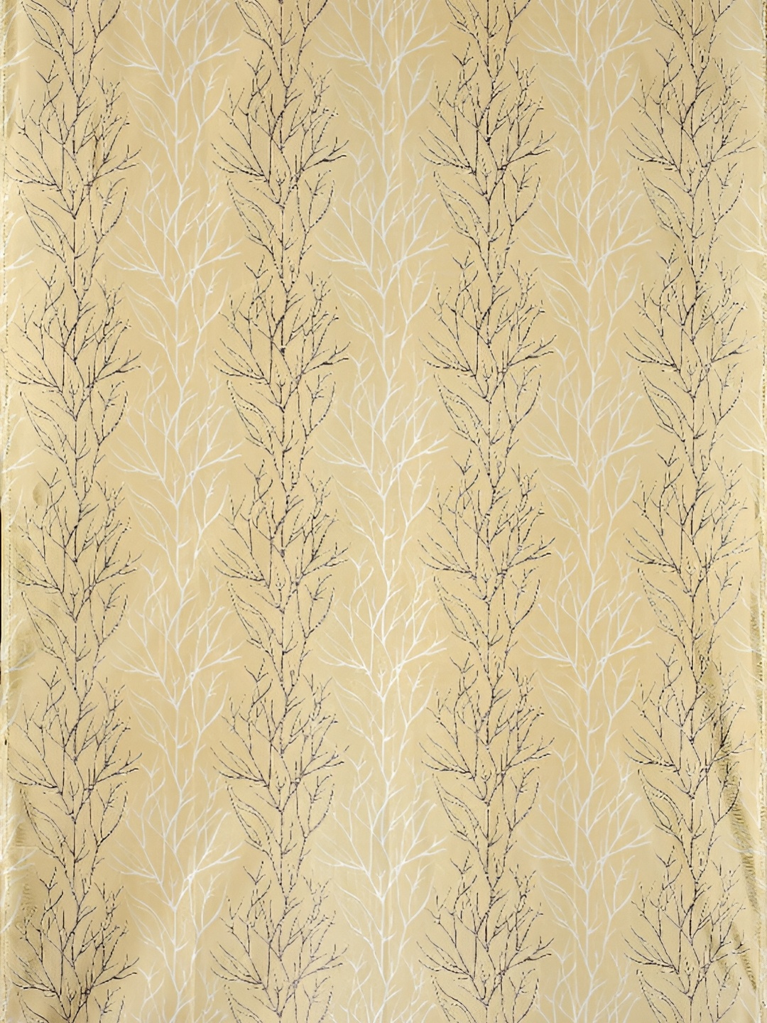 

Galaxy Home Decor Cream-Coloured Set of 3 Floral Room Darkening Long Door Curtain