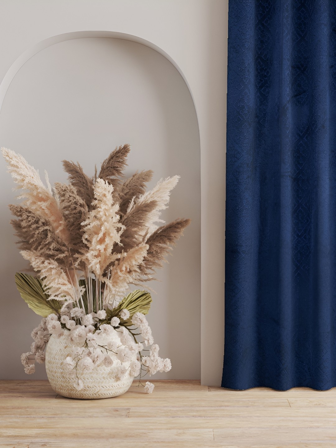 

Galaxy Home Decor Blue Floral Room Darkening Window Curtain