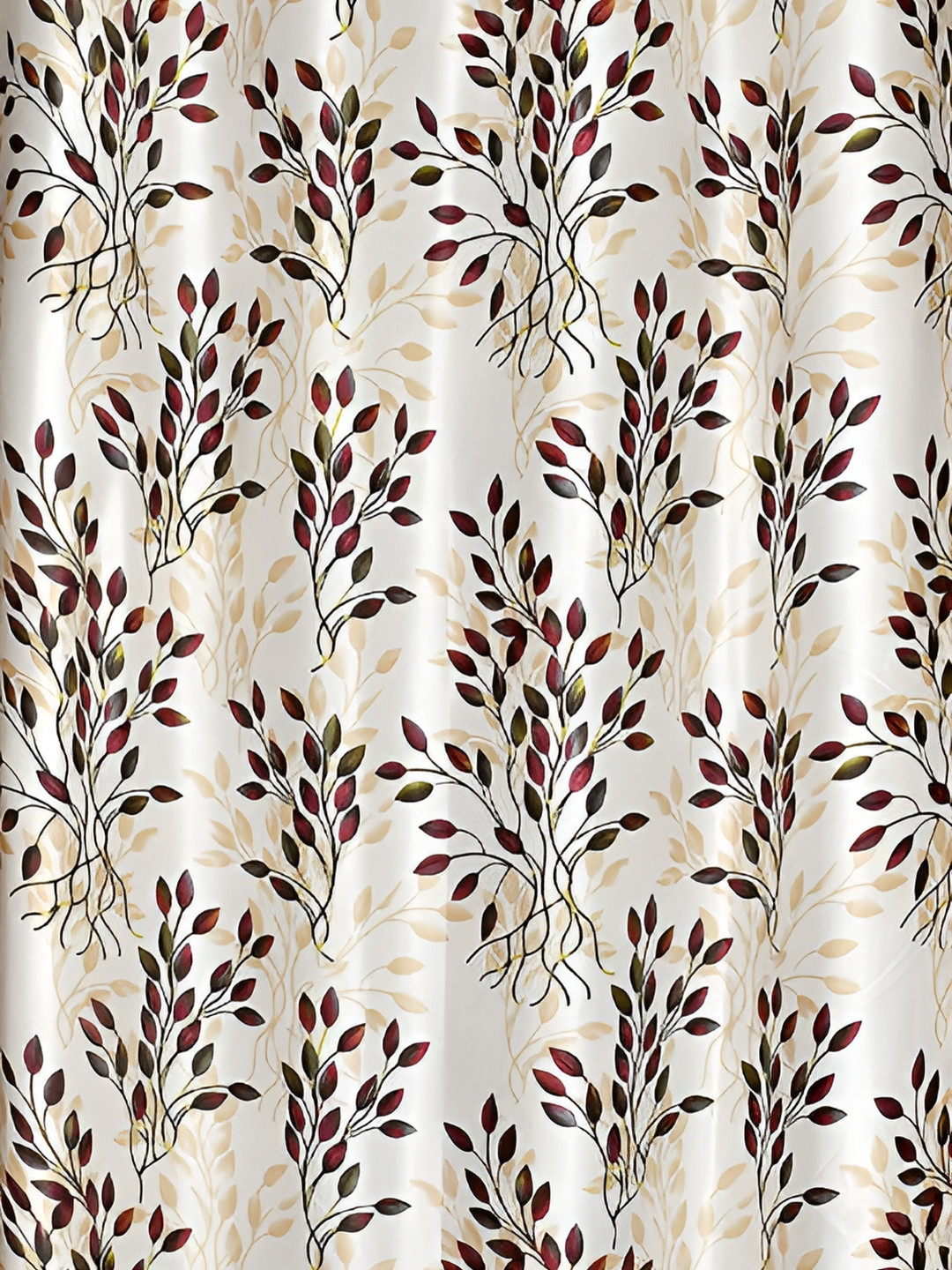 

Galaxy Home Decor Maroon Set of 2 Floral Room Darkening Long Door Curtain