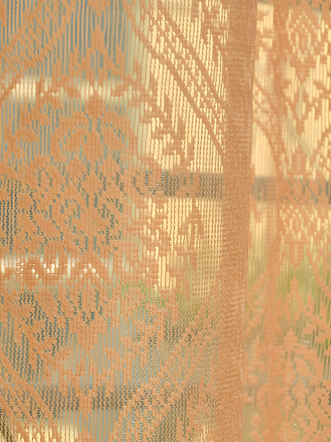 

Galaxy Home Decor Gold-Toned Set of 2 Floral Room Darkening Window Curtain