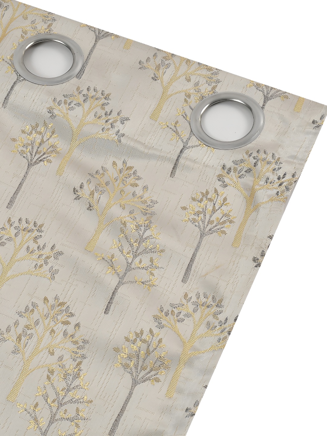 

Galaxy Home Decor Grey Set of 3 Floral Room Darkening Long Door Curtain