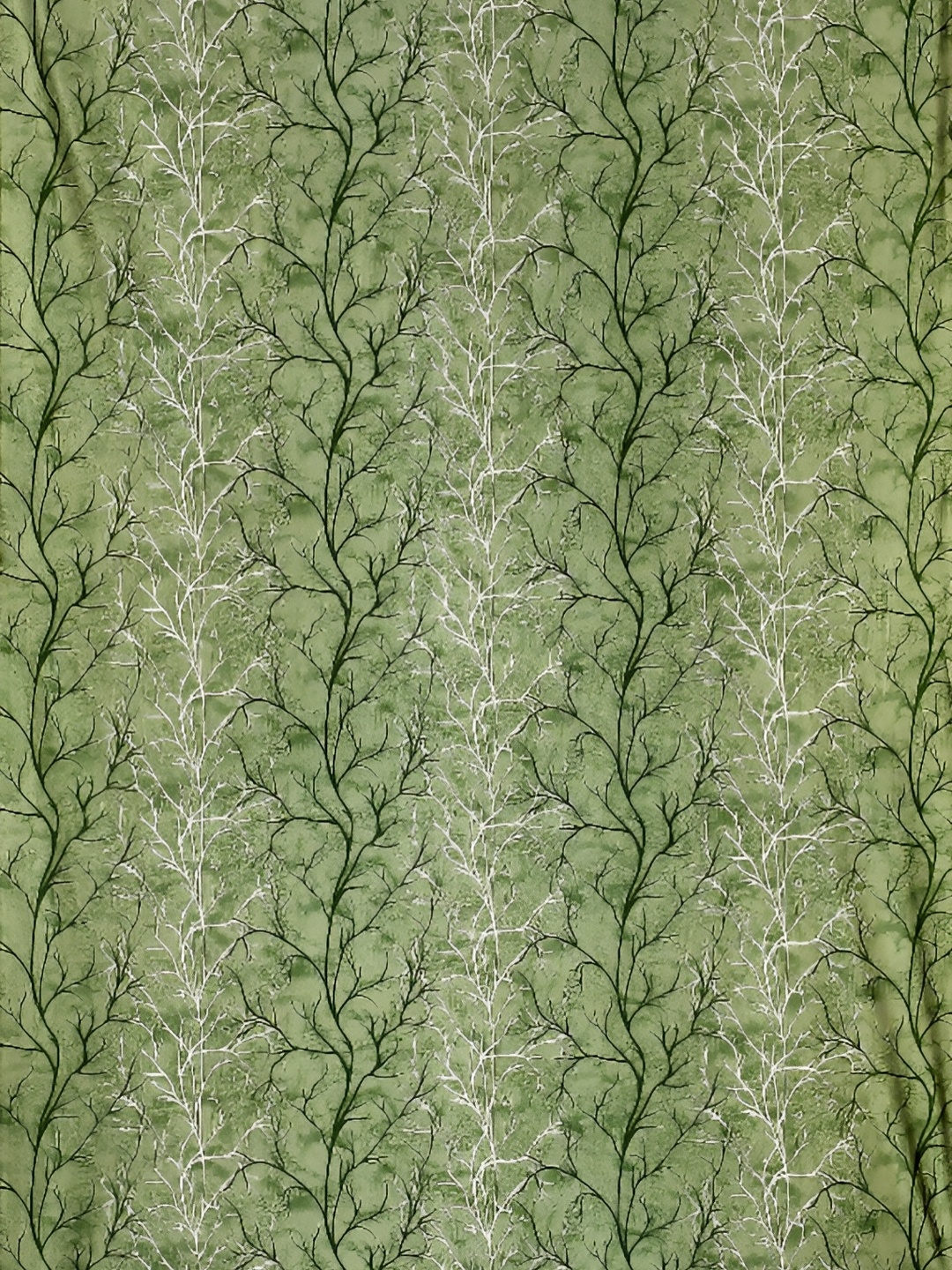 

Galaxy Home Decor Green Set of 3 Floral Room Darkening Window Curtain