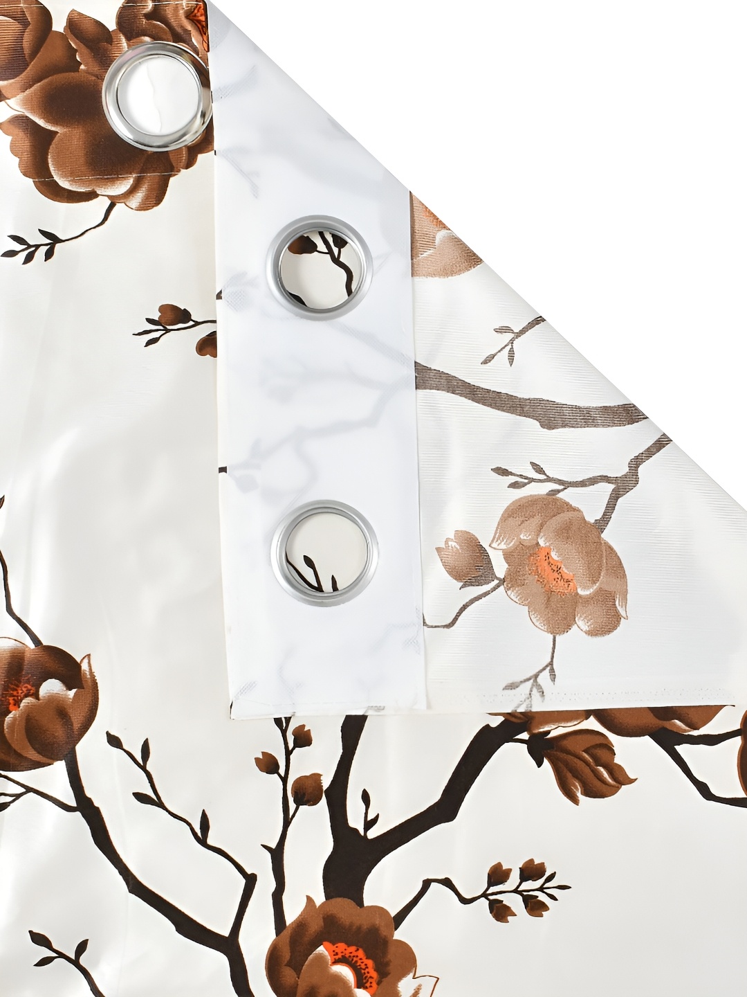 

Galaxy Home Decor Brown Set of 4 Floral Room Darkening Window Curtain