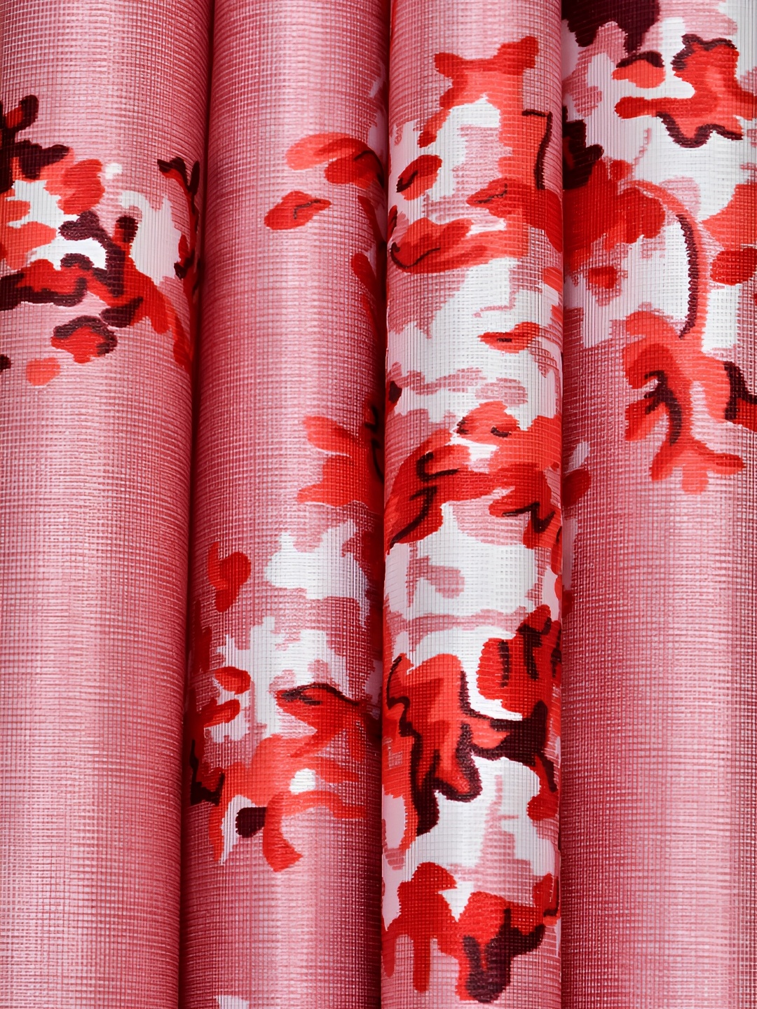 

Galaxy Home Decor Maroon Set of 2 Floral Room Darkening Long Door Curtain