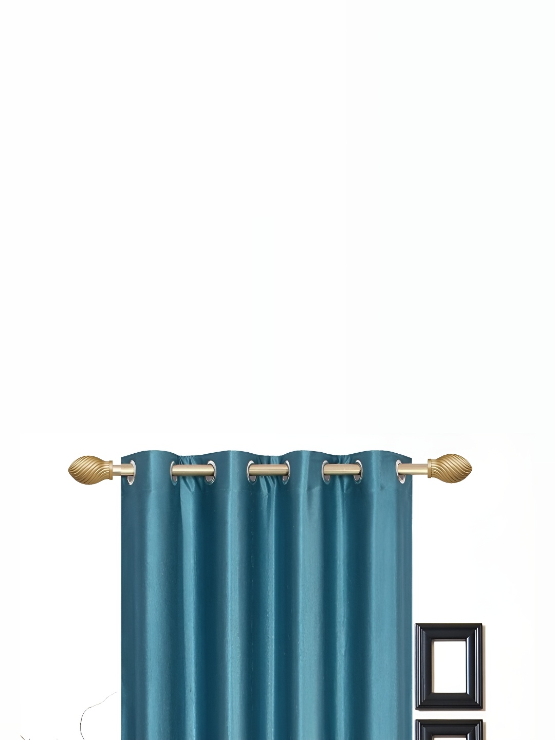 

Galaxy Home Decor Turquoise Blue Set of 3 Floral Room Darkening Window Curtain