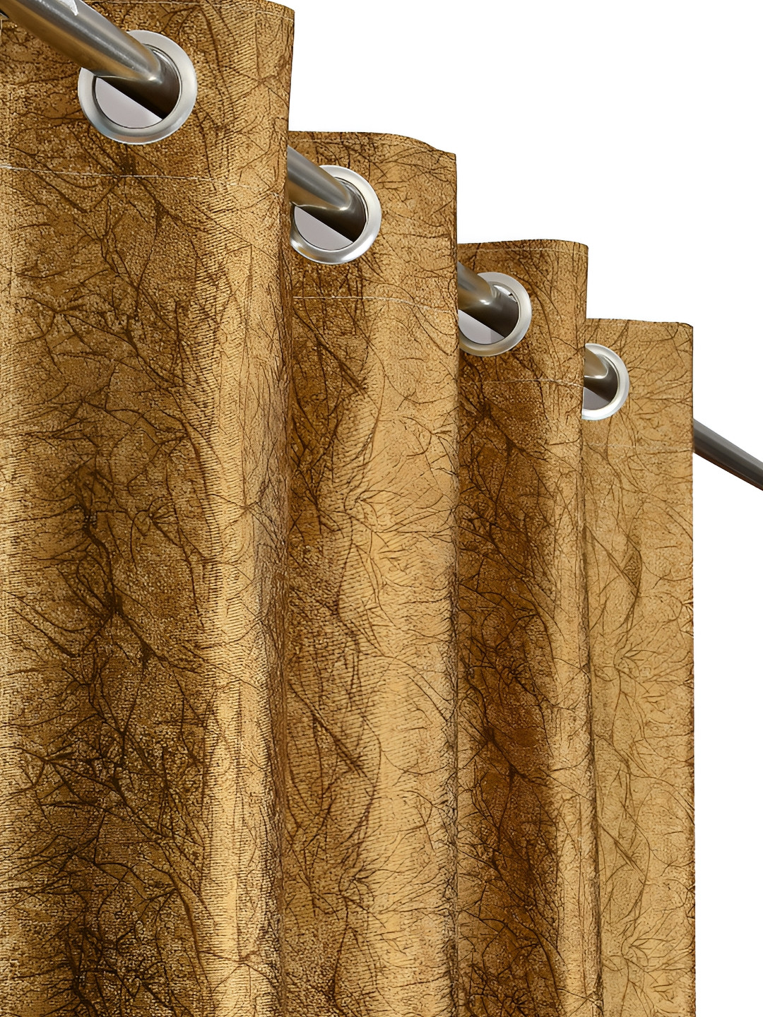 

Galaxy Home Decor Gold-Toned Set of 3 Floral Room Darkening Window Curtain