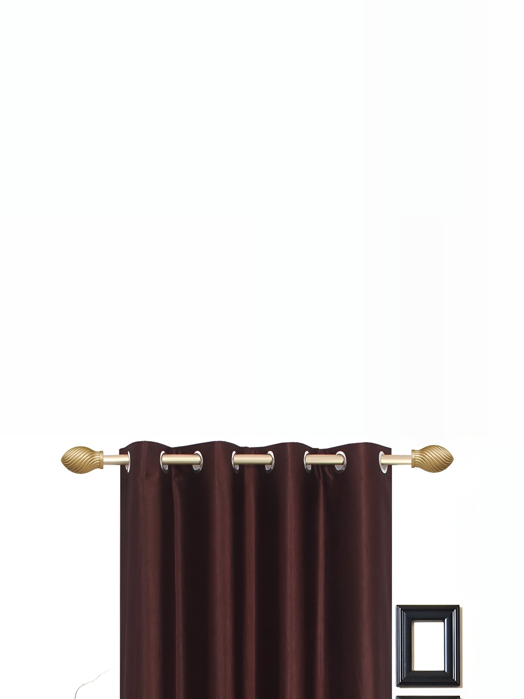 

Galaxy Home Decor Brown Set of 4 Floral Room Darkening Window Curtain