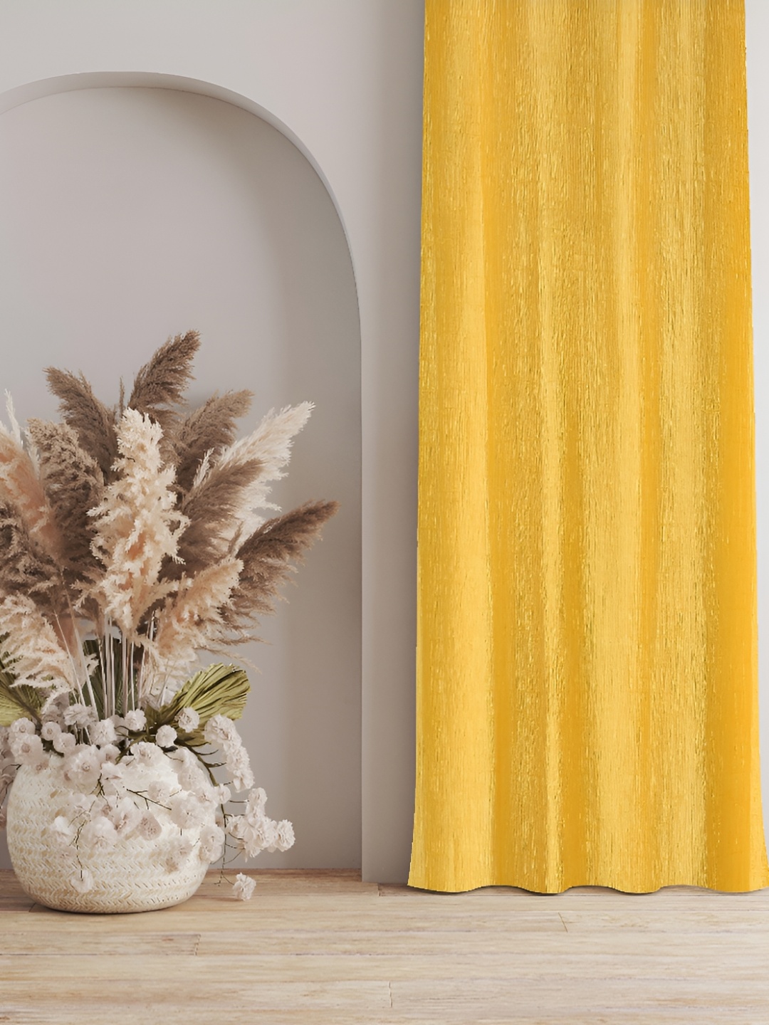 

Galaxy Home Decor Yellow Floral Room Darkening Door Curtain
