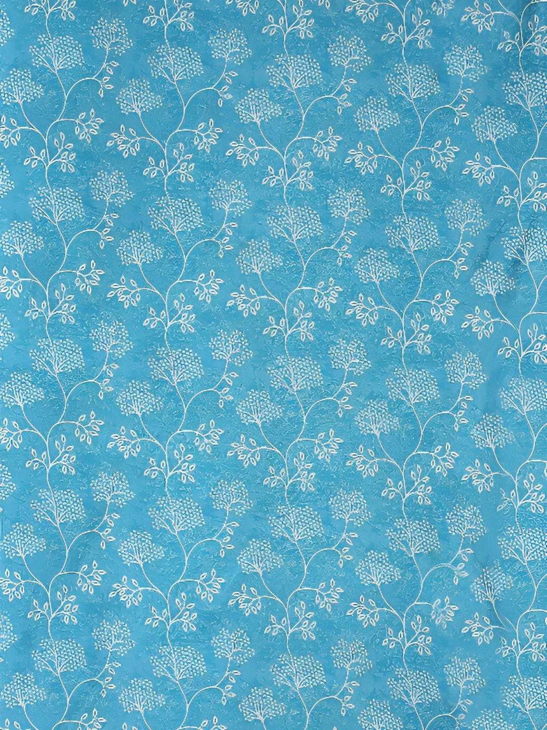 

Galaxy Home Decor Turquoise Blue Set of 2 Floral Room Darkening Long Door Curtain