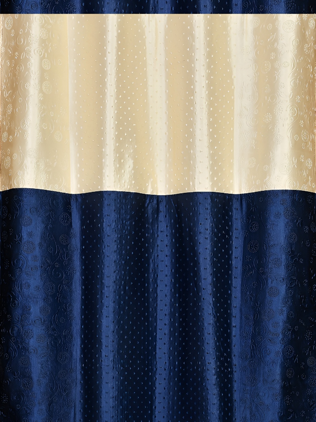 

Galaxy Home Decor Blue Floral Room Darkening Long Door Curtain