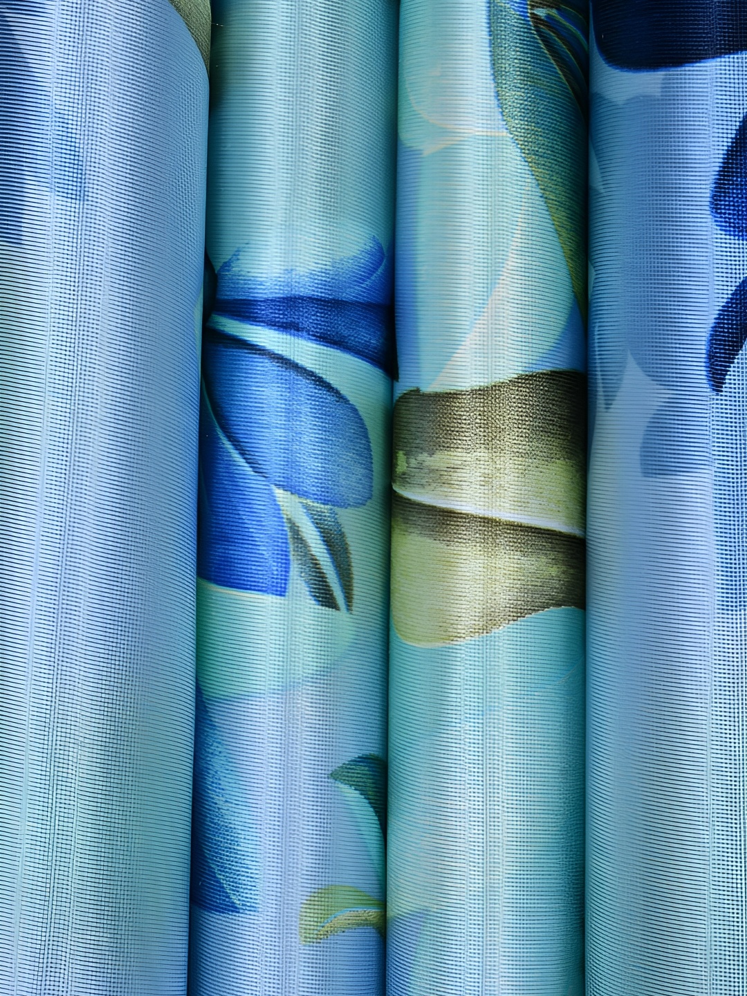 

Galaxy Home Decor Blue Floral Room Darkening Door Curtain