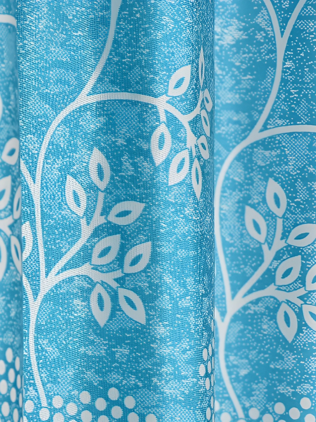 

Galaxy Home Decor Turquoise Blue Set of 3 Floral Room Darkening Window Curtain