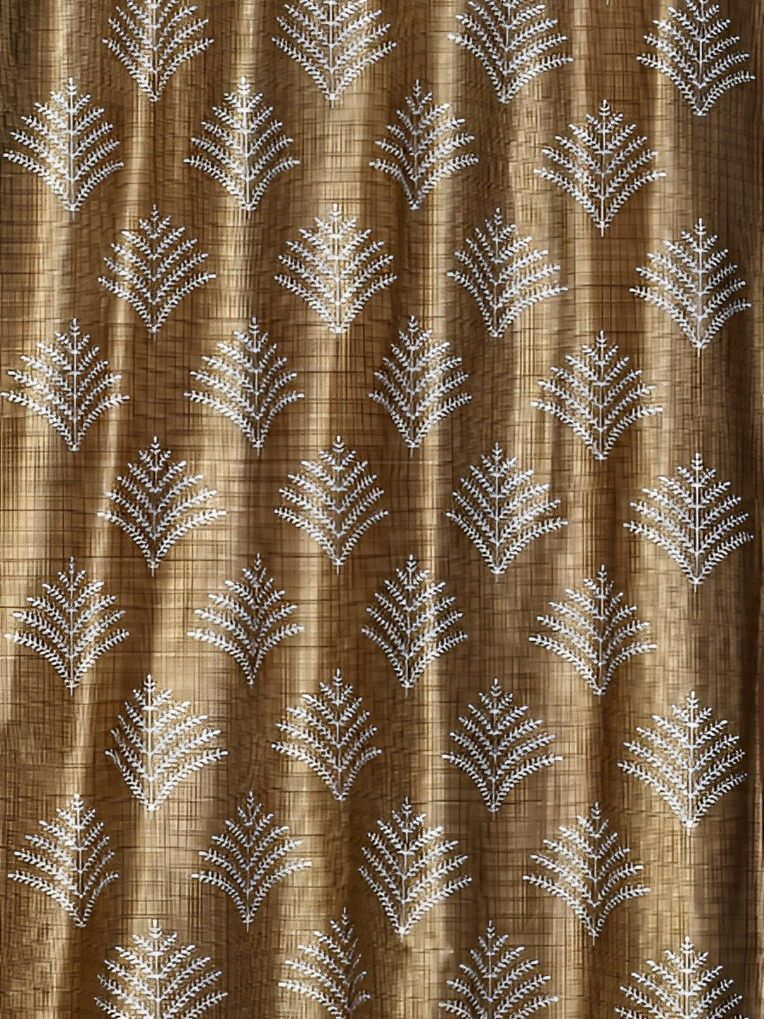 

Galaxy Home Decor Brown Set of 2 Floral Room Darkening Long Door Curtain