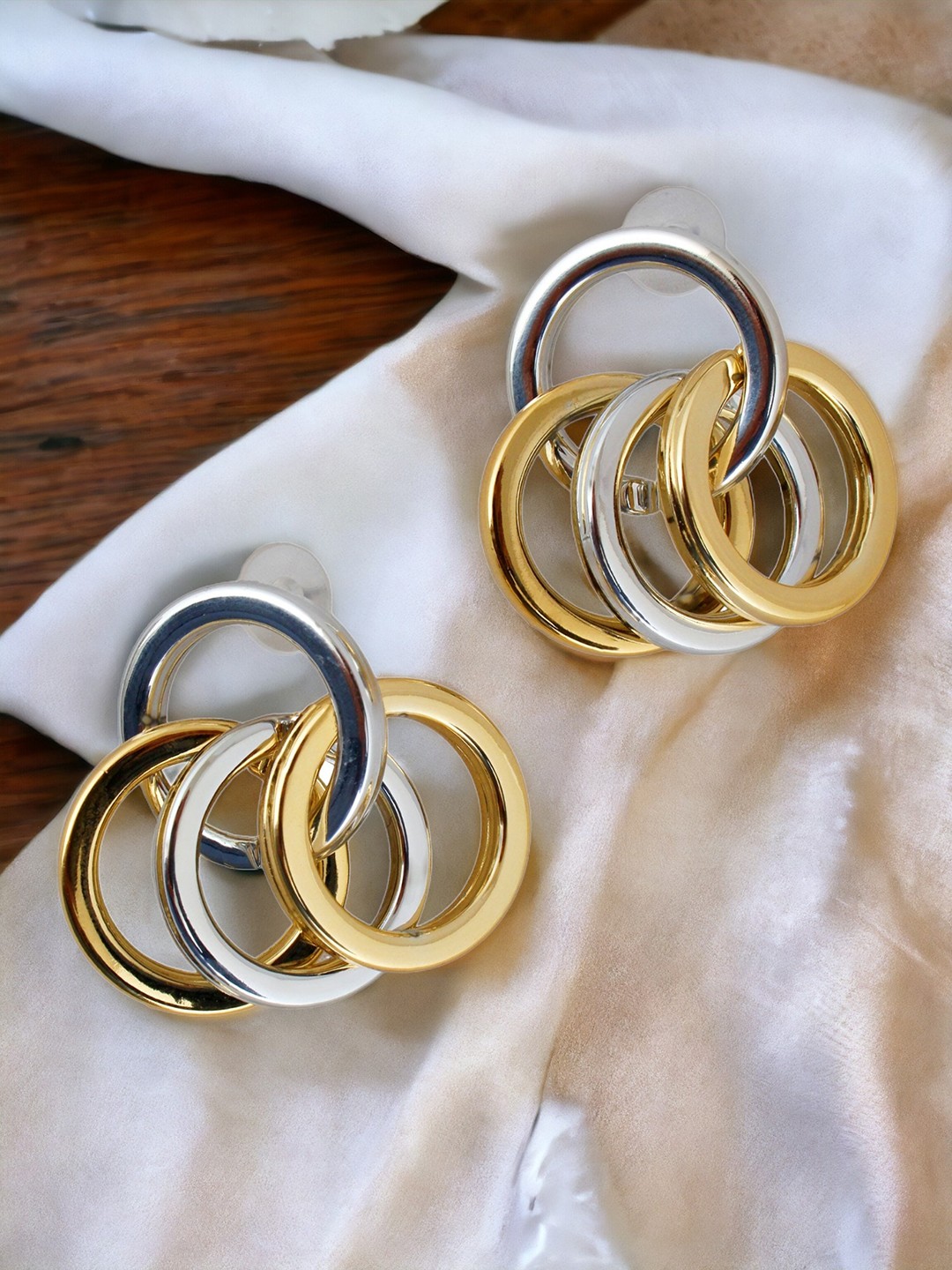 

LUCKY JEWELLERY Gold Plated Contemporary Drop Earrings