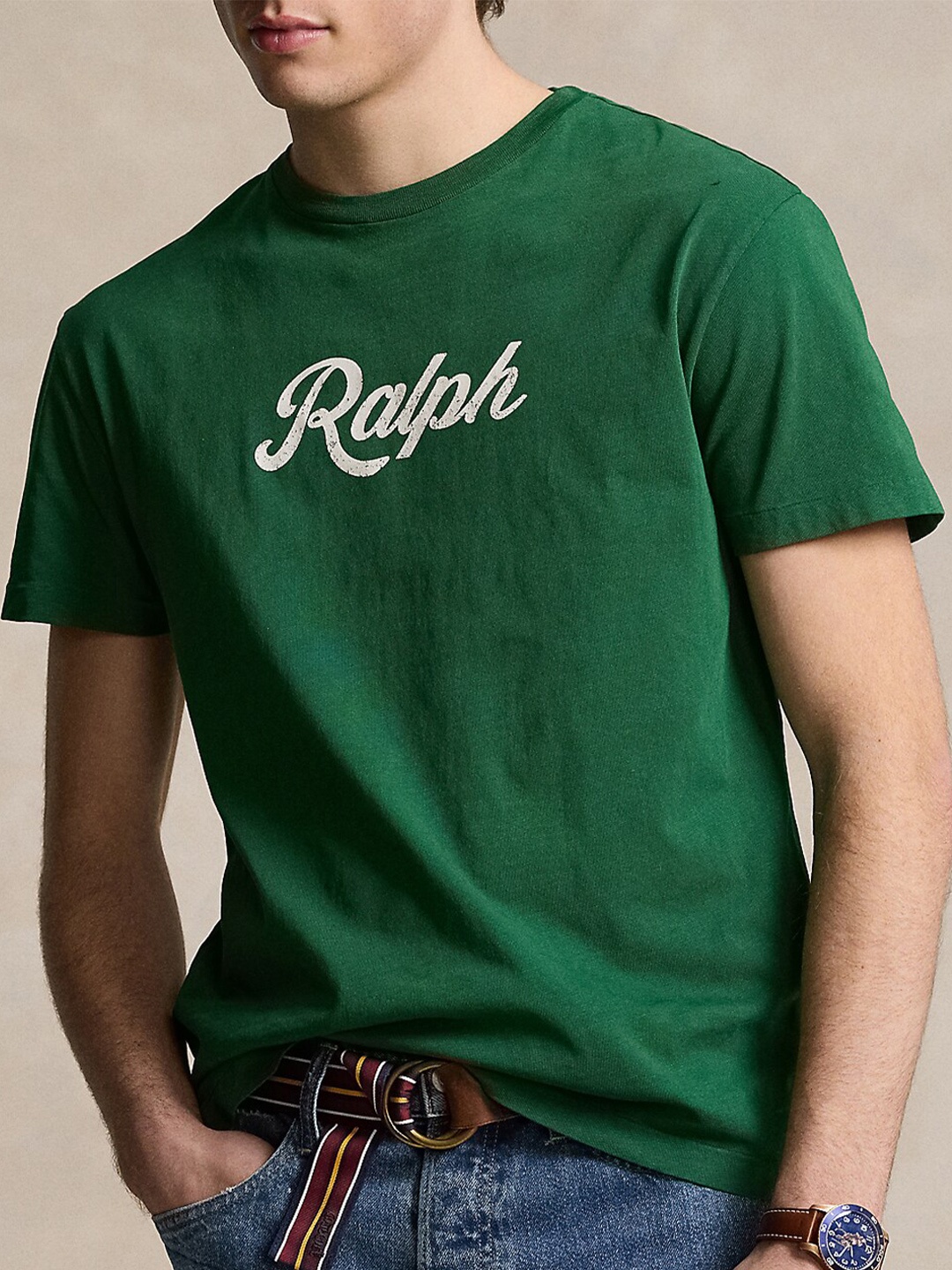 

Polo Ralph Lauren Round Neck Cotton T-shirts, Green