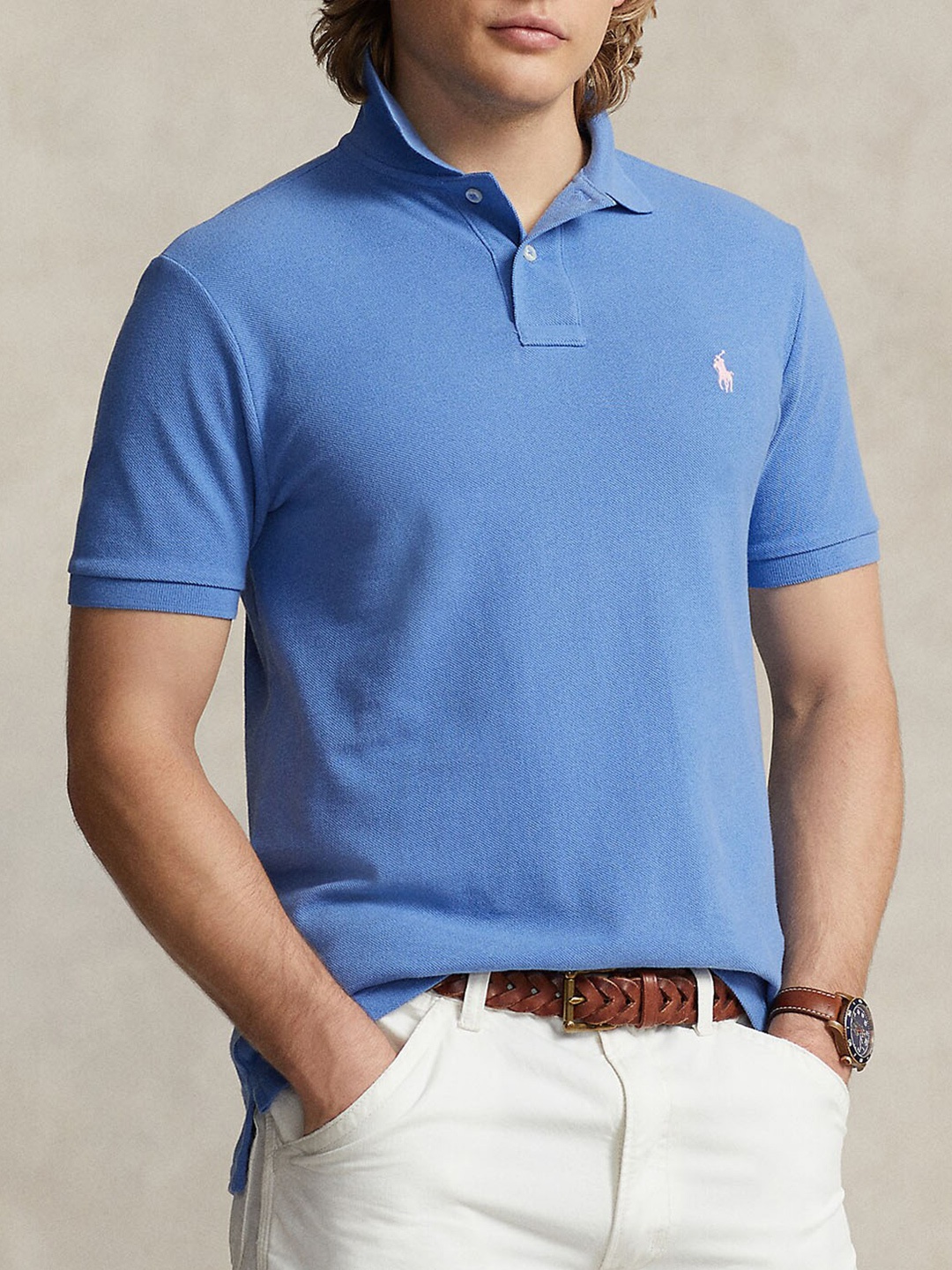 

Polo Ralph Lauren Polo Cotton Cotton Slim-Fit T-Shirt, Blue