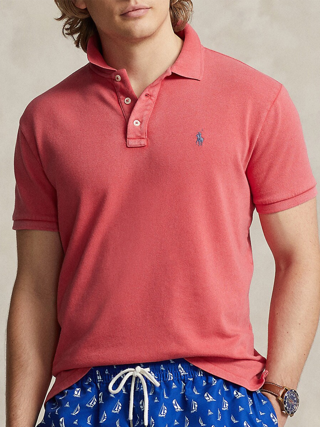 

Polo Ralph Lauren Polo Cotton Cotton Slim-Fit T-Shirt, Red