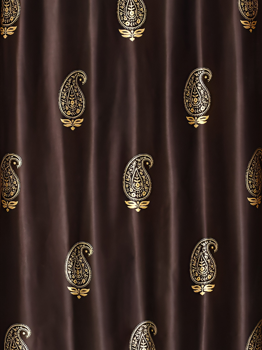 

Galaxy Home Decor Brown Floral Room Darkening Long Door Curtain