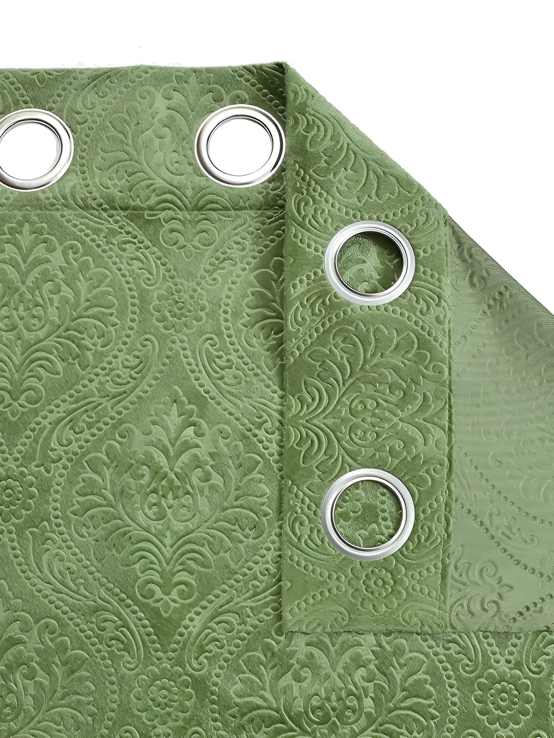 

Galaxy Home Decor Green Set of 3 Floral Room Darkening Long Door Curtain