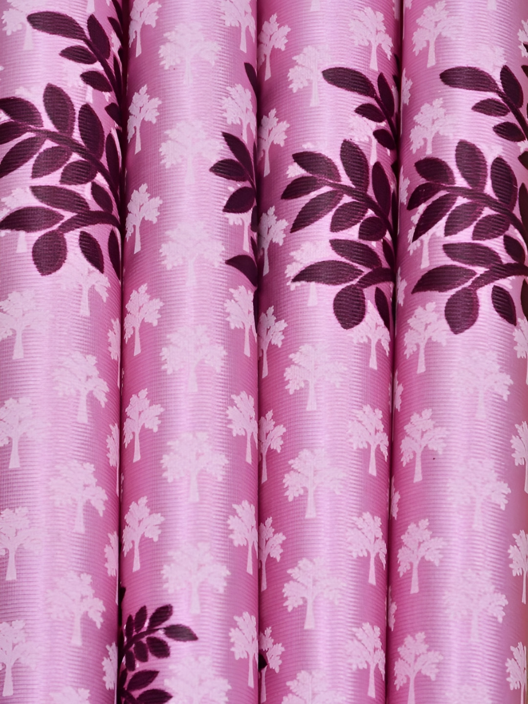 

Galaxy Home Decor Burgundy Set of 2 Floral Room Darkening Long Door Curtain