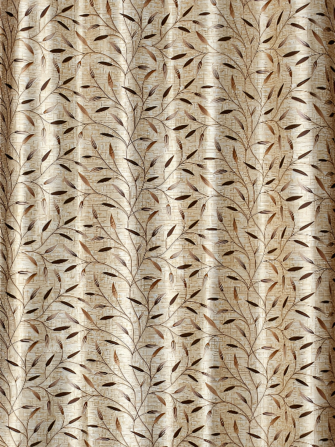 

Galaxy Home Decor Brown Set of 2 Floral Room Darkening Window Curtain