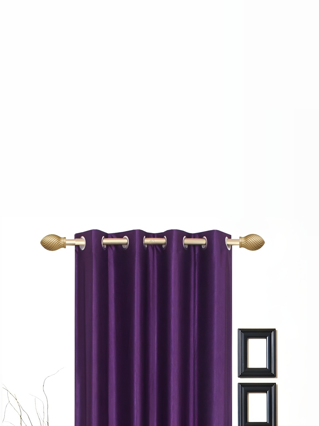 

Galaxy Home Decor Purple Set of 3 Floral Room Darkening Window Curtain