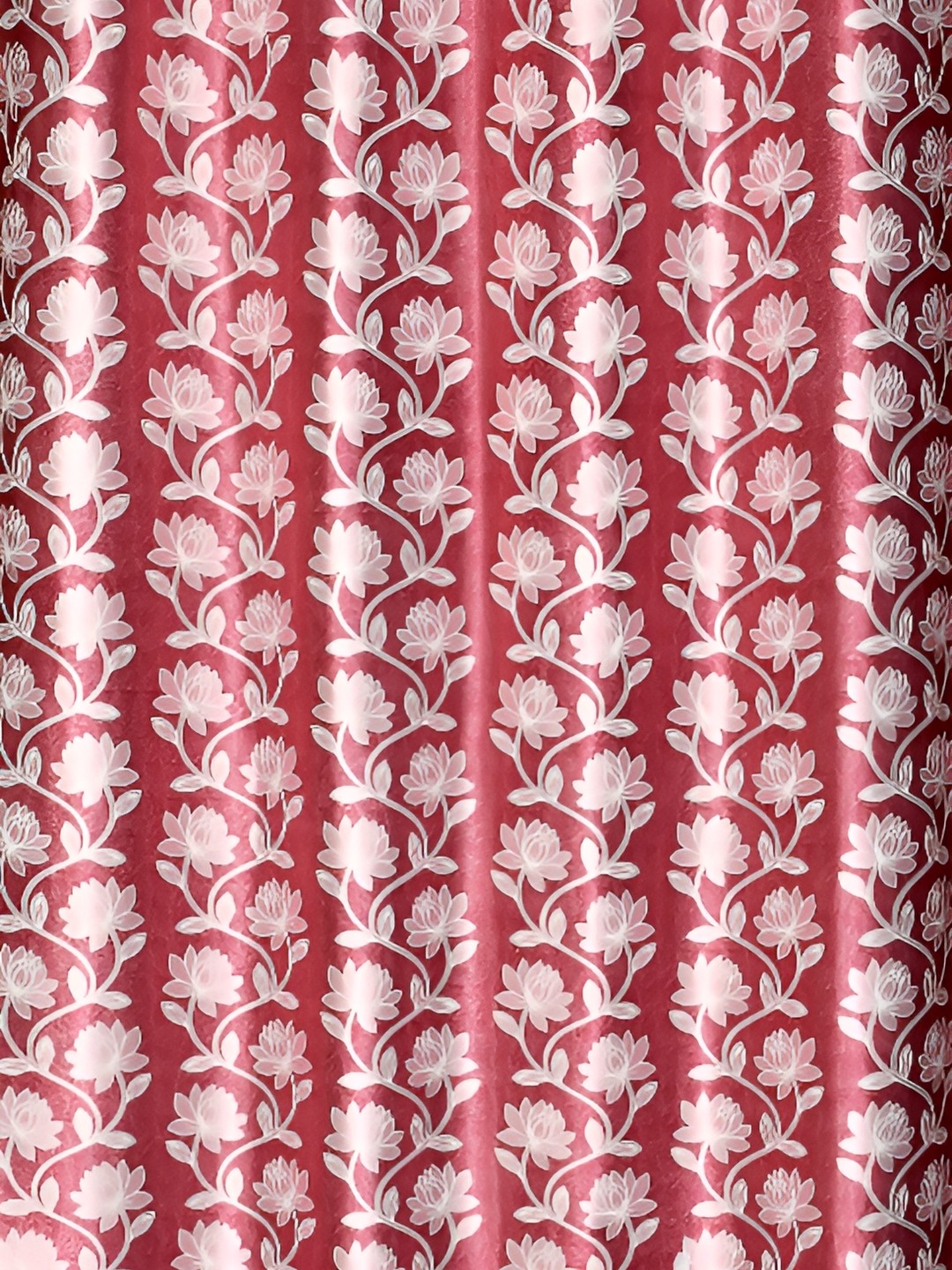 

Galaxy Home Decor Maroon Floral Room Darkening Door Curtain