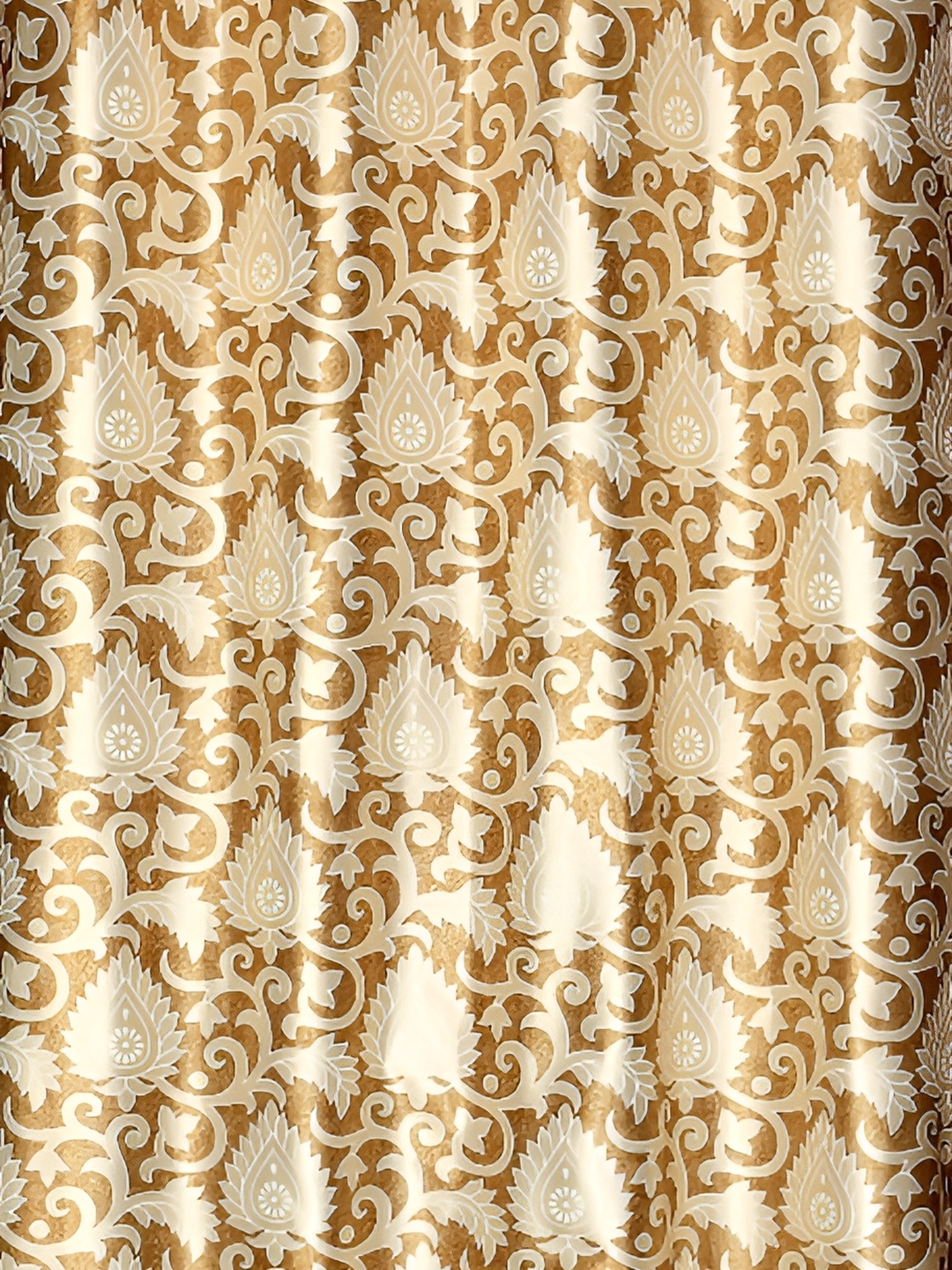 

Galaxy Home Decor Gold-Toned Set of 3 Floral Room Darkening Long Door Curtain