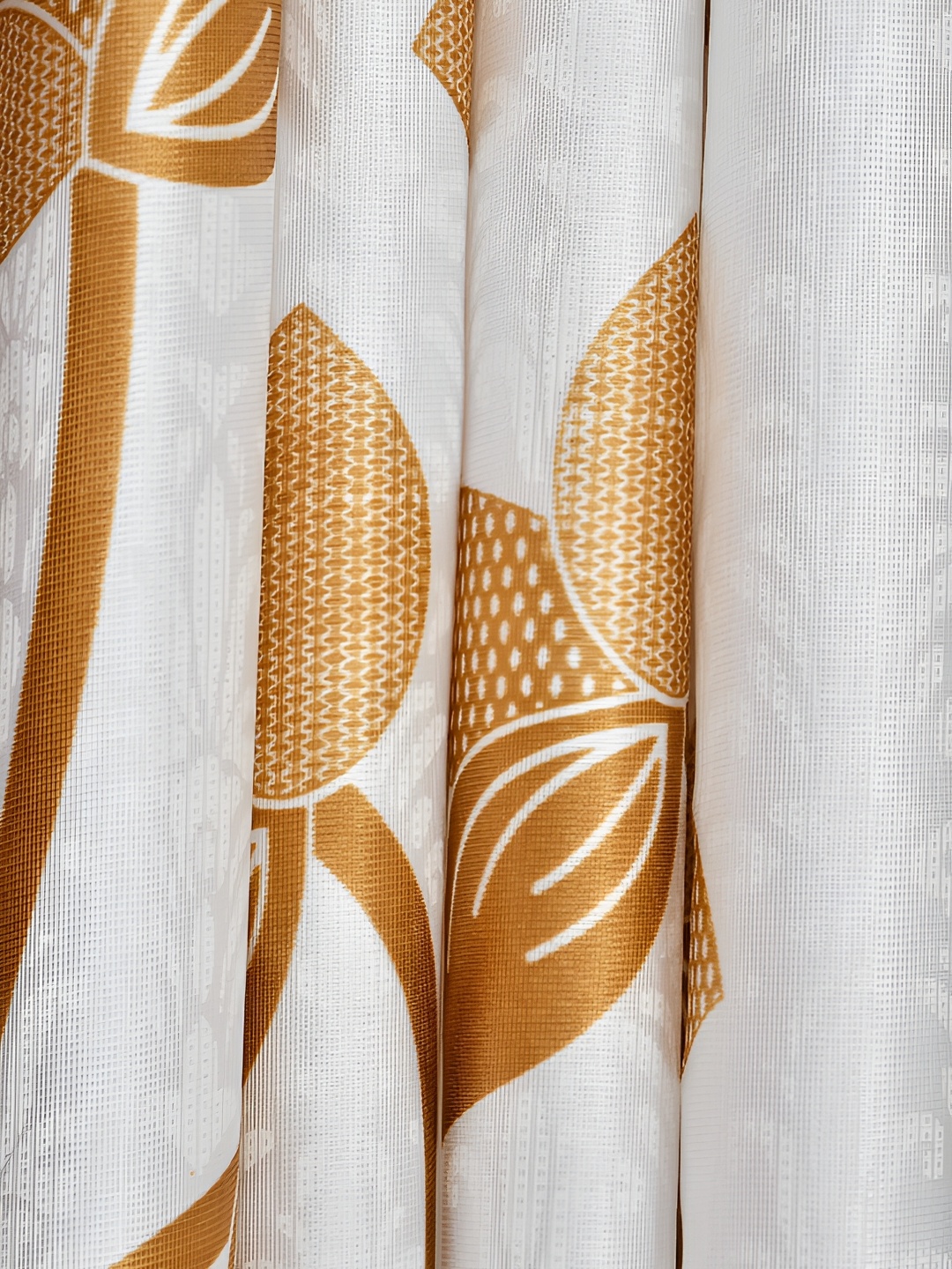

Galaxy Home Decor Gold-Toned Floral Room Darkening Long Door Curtain