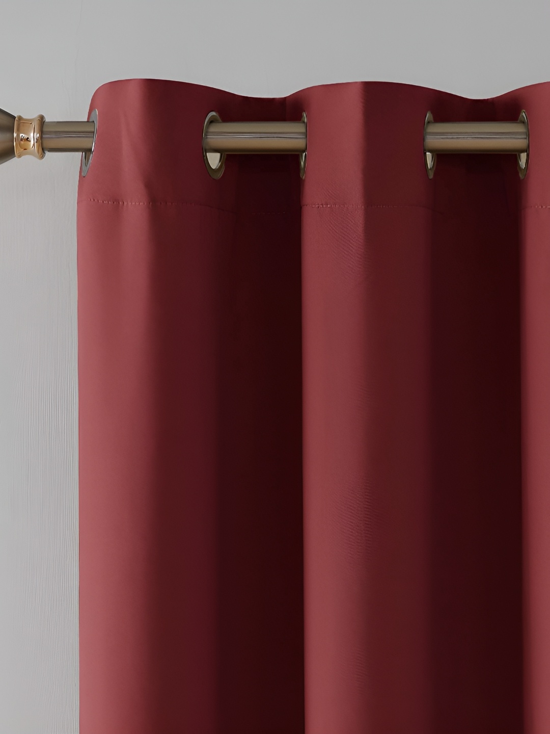 

Galaxy Home Decor Maroon Set of 3 Floral Room Darkening Long Door Curtain
