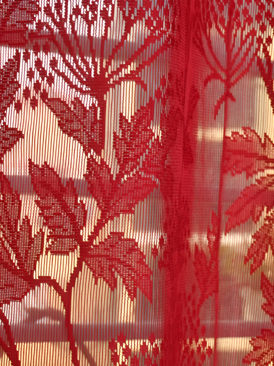 

Galaxy Home Decor Maroon Floral Room Darkening Door Curtain