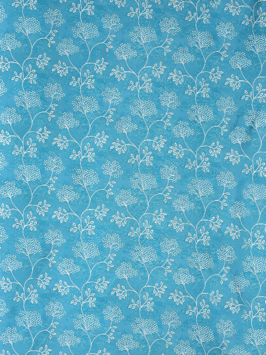 

Galaxy Home Decor Turquoise Blue Floral Room Darkening Long Door Curtain