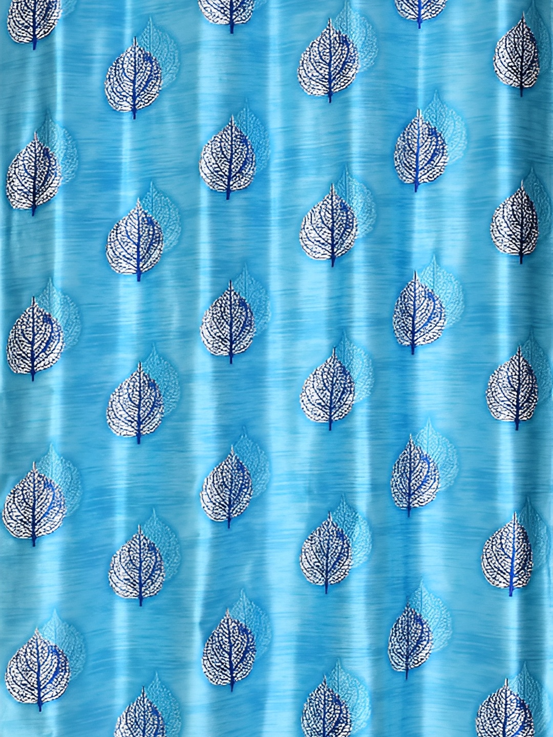 

Galaxy Home Decor Turquoise Blue Floral Room Darkening Long Door Curtain