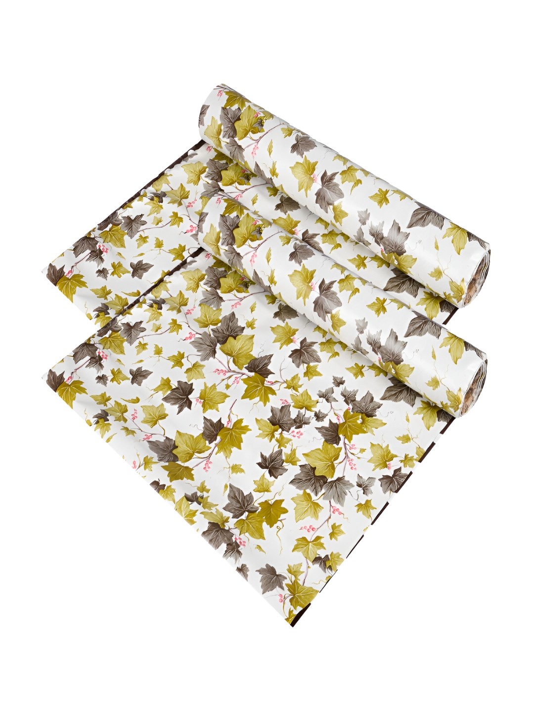 

Kuber Industries Green & White 2 Pieces Printed Cabinet Shelf Liner