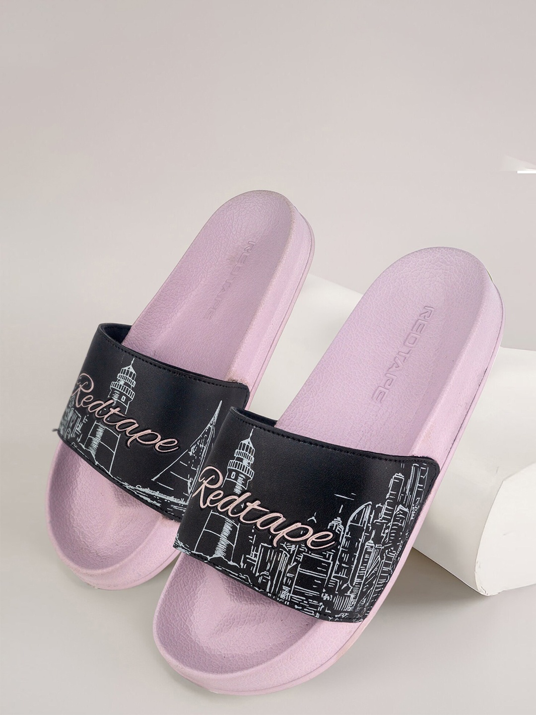 

Red Tape Women Printed Sliders, Lavender