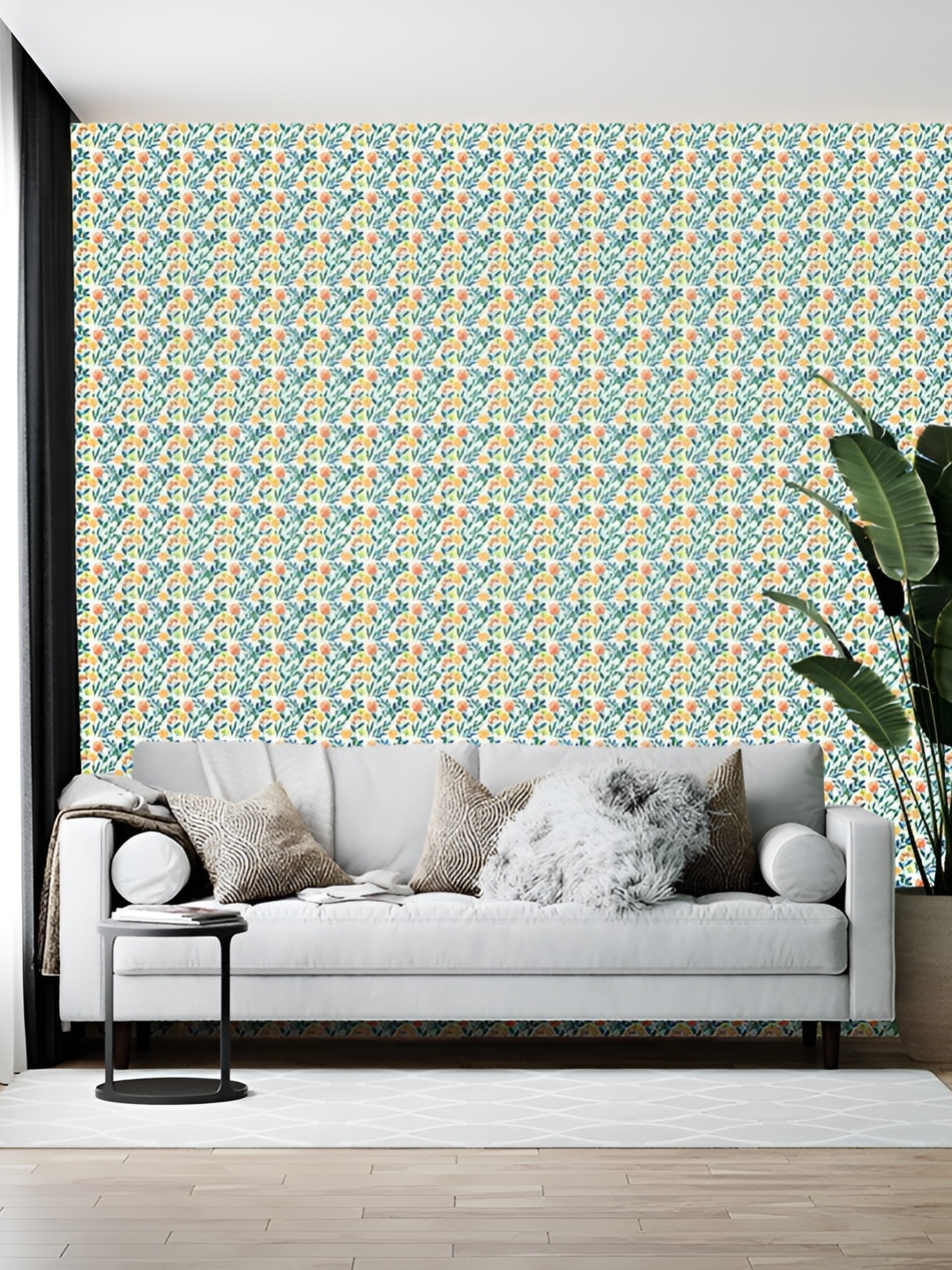 

British Terminal Green Abstract Printed Self-Adhesive Wallpaper